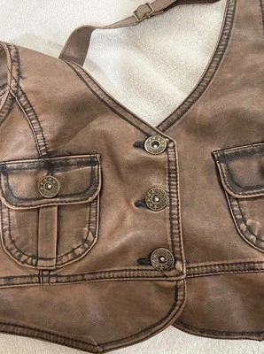 Last Kiss Chaleco Poli Vinilo (o Camisa/Soporte Corto) Marrón Talla L Foto 1 de 4