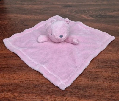 Starting Out Baby Lovey Teddy Bear Pink Security Blanket Plush Rattle - Image 1 of 4