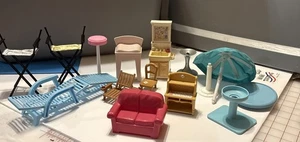 VTG 15 miniature dollhouse furniture fisher-price, Barbie, Parts Only - Picture 1 of 4
