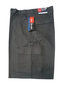 Jon Lauren NWT Men's Size 34 6 Pocket Black Cargo Shorts - Picture 1 of 5