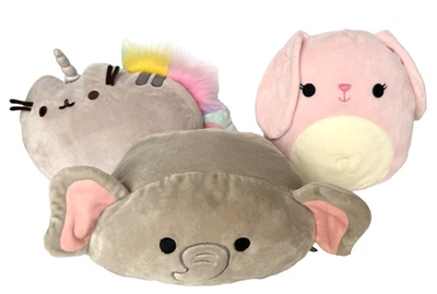 Lot of 3  Elephant Kellytoy /EasterBunny Squishmallow / Pusheen Icorn Plush Toys - Image 1 of 4