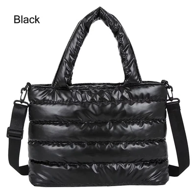 Puffer Tote Bag for Women Quilted Puffy Handbag Lightweight down Cotton Padded S - image 1 of 4