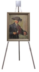 Staffelei Alu Standstaffelei Atelierstaffelei Ausstellung 4 Halterungen klappbar - Picture 1 of 3