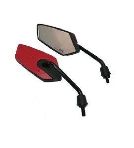 Scooter Moped Motorcycle Red Color Style RDR Mirror Set - RDR120 - Picture 1 of 2