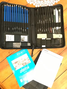 Fixkit Professional Artist Pencils Set Drawing Sketching Art Kit - Picture 1 of 5
