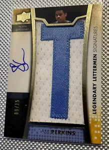 2014-15 Upper Deck Legendary Lettermen Signatures Sam Perkins 9/15 V.Rare - Picture 1 of 2
