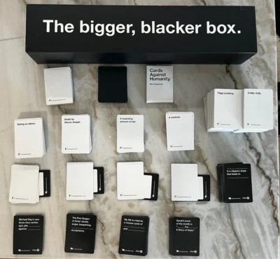 Cards Against Humanity The Bigger Blacker Box LOADED WITH CARDS See Photos - Image 1 of 4