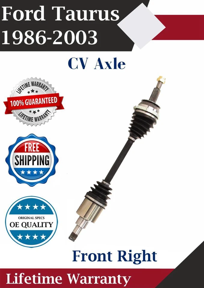 New OE Front Right CV Axle For 1986-2003 Ford Taurus w/o ABS Lifetime Warranty - Image 1 of 4