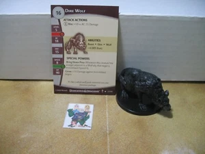 =Dungeons and Dragons DUNGEONS OF DREAD Dire Wolf 37/60 with card= - Picture 1 of 1