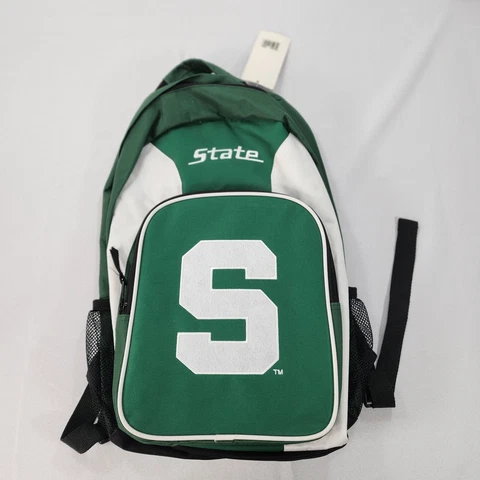 Michigan State Collage BackPack (Green White) Sports Gym School Bag New Cover