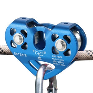 Lixada 30kN Professional Cable Trolley Pulley Heavy Duty Climbing Zipline Pulley - Picture 1 of 12