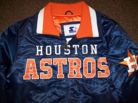 "HOUSTON ASTROS" MLB STARTER Full Zip Jacket BLUE  LARGE Cover