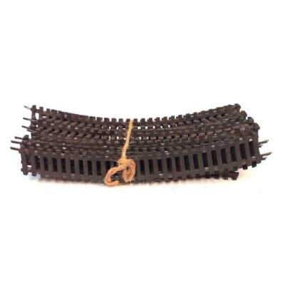 Marx Antique Train Track Steel w Fiber Ties 13 pc Curves Straight Rerailer HO - Image 1 of 4