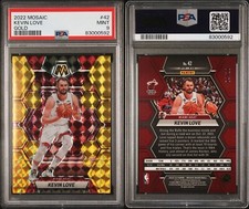 2022 Panini Mosaic Kevin Love Gold /10 PSA 9 #42