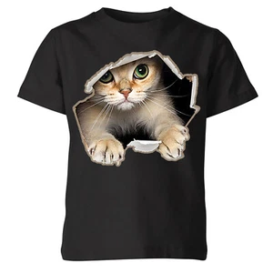 3D Graphic Cat Cool Boys Girls Funny Presents For kids T-Shirts #P1#OR#A - Picture 1 of 20