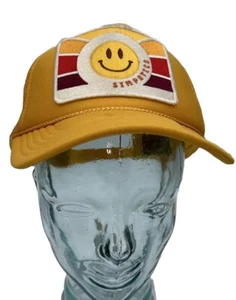 VTG Port Sandz Trucker Hat/Dad Simpatico Smiley Face Mesh Foam SnapBack Yellow - Picture 1 of 11
