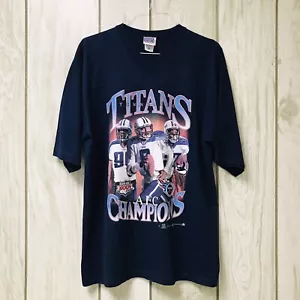 Vintage Sport Attack Men Tennessee Titans NFL AFC Champions V-Neck T-Shirt XL - Picture 1 of 5