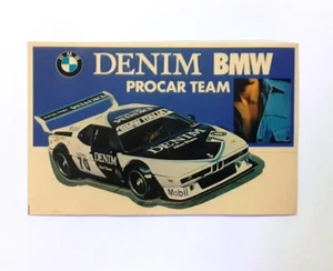 VECCHIO ADESIVO / Old Sticker DENIM PROCAR TEAM BMW M1 GIACOMELLI (cm 15 x 10) - Picture 1 of 1