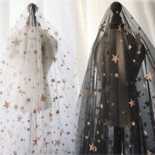 Star Shiny Mesh Fabric Sparkle Tutu Skirt Wedding Dress Craft Curtain Yard Fairy