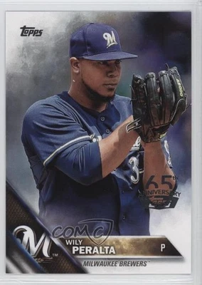 2016 Topps 65th Anniversary Stamp Wily Peralta #414 - Image 1 of 2
