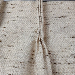 Vintage MCM Pinch Pleated Curtain, Thick Woven, Tan Brown 24"x84" Oatmeal - Picture 1 of 10