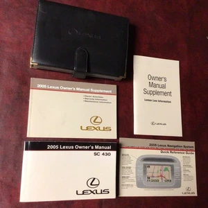 2005 LEXUS SC430 OWNERS MANUAL NAV REF MAINT GUIDE CASE ALL MODELS - Bild 1 von 5
