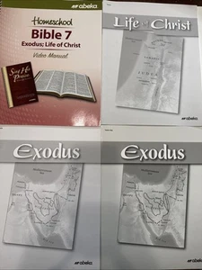 New ABEKA ❤️BIBLE 7 Video Manual, Test Books Keys Exodus & Life of Christ - Picture 1 of 6