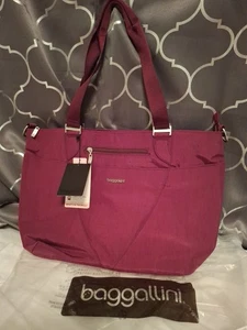 Bolso de Mano Baggallini Avenue-Raro Borgoña Grande Viaje Laptop Bandolera Nuevo Desmontable St - Imagen 1 de 20