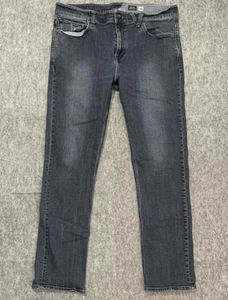 Volcom Jeans Solver Modern Straight Dark Blue 100% Cotton Stretch - Size 38x31 - Picture 1 of 14