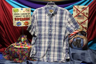 The Foundry Supply Co. Men's Blue Comfort Stretch Plaid Shirt Size XXL  casual - Image 1 of 4