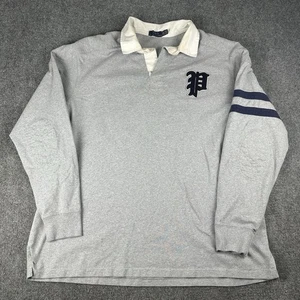 Polo Ralph Lauren Longsleeve Rugby Shirt 3XLT Mens Grey 67 Chief Keef Button Up - Picture 1 of 5