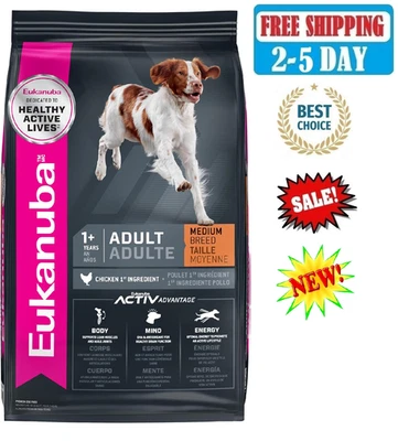 Eukanuba Adult Medium Breed Dry Dog Food High Quality Nutrition 30 lb Bag - Image 1 of 4