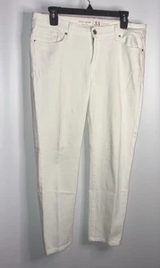 Kate Spade Broome Street Jeans Size 33 Play Hooky Straight Leg White Denim Pants - Picture 1 of 10