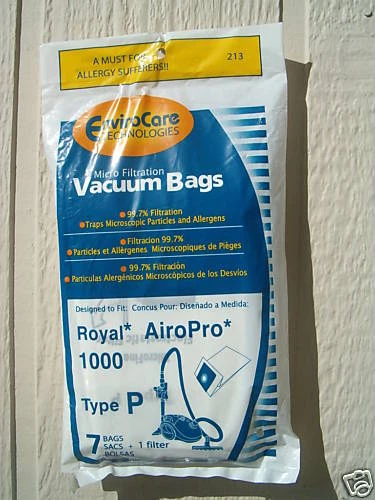 7 Royal AiroPro 1000 Type P Allergy VACUUM BAG Fast! - Image 1 of 1