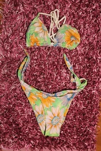 COSTUME DA BAGNO BIKINI DONNA BIANCO FIORI L - Foto 1 di 1