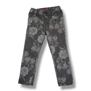 The Children's Place Girls gray floral adjustable waist Jeggings - size 4T - Picture 1 of 10