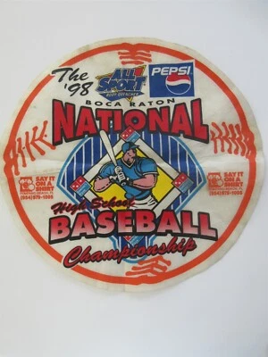 1998 National High School Baseball Championship Boca Raton FL round pennant  - Image 1 of 4