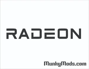 AMD Radeon Logo Computer PC Case Window Applique Vinyl Decal (Color Choices) - Picture 1 of 3