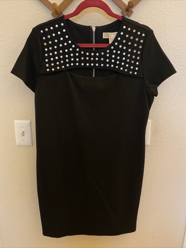 Abito Michael Kors nero body con donna nuovo senza etichette 14