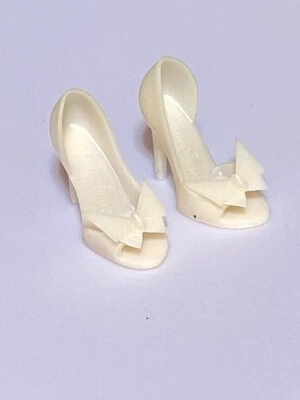 Barbie Fitted Handmade Beige Open Toe Butterfly Heels Shoes Resin - Image 1 of 2