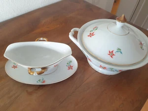 Hutschenreuther Paul Müller Sauciere und Deckelschüssel Goldrand Art Deco - Bild 1 von 7