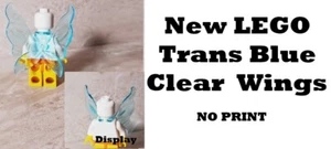 New LEGO Wings Clear Blue Translucent Neck Bracket RARE Clear NO PRINT Fairy - Picture 1 of 1