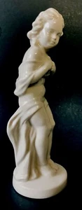Antique/Vtg Meissen Germany Semi Nude Draped White Porcelain Figure, Marked #1 - Picture 1 of 8