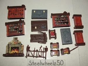 Hero Quest 15 Replacement Furniture Lot 1990 Treasure Chest Tomb Table Throne - Picture 1 of 5