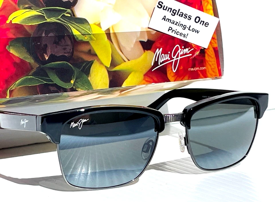 Maui Jim Kawika 140mm Black Frame Lava Red Lens Unisex Sunglasses (RM257-17C)