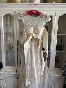 Anna Campbell Wedding Dress Gown Ivory Silk Isobelle Lace Australia Size 6 - 10 - Picture 1 of 21