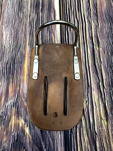 739 McGuire Nicholas Swing Hammer Loop Saddle Leather Holder - Picture 1 of 5