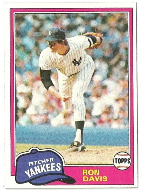 RON DAVIS NEW YORK YANKEES #16 - TOPPS NM-MT 1981 - Image 1 of 2