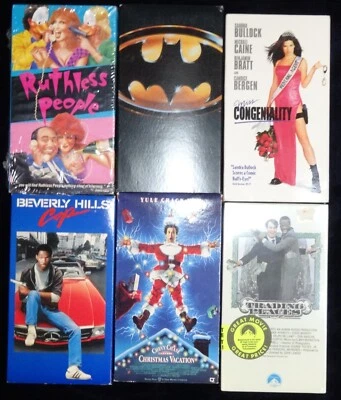 VHS 6 CLASSIC MOVIES ENTERTAINMENT COMEDY- Eddie Murphy, Sandra Bullock, etc. - Image 1 of 2