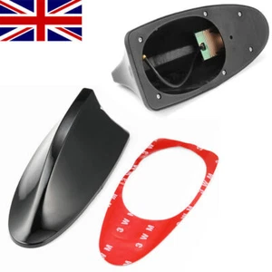 Universal Car Black Shark Fin-Roof Antenna Radio FM AM Aerial Signal Booster UK - Picture 1 of 12